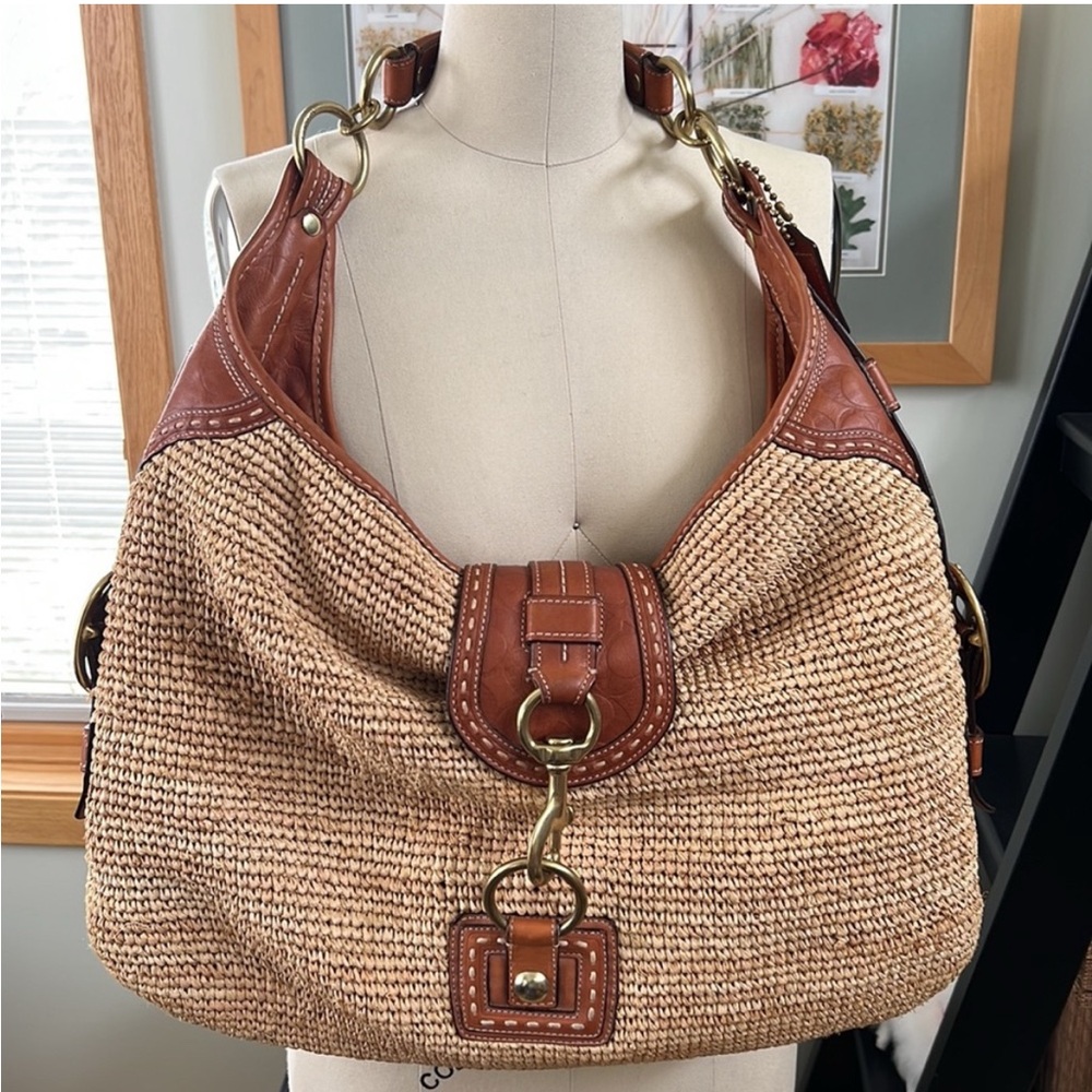 Coach Limited Edition Bleecker Straw Millie XL Hobo in EUC